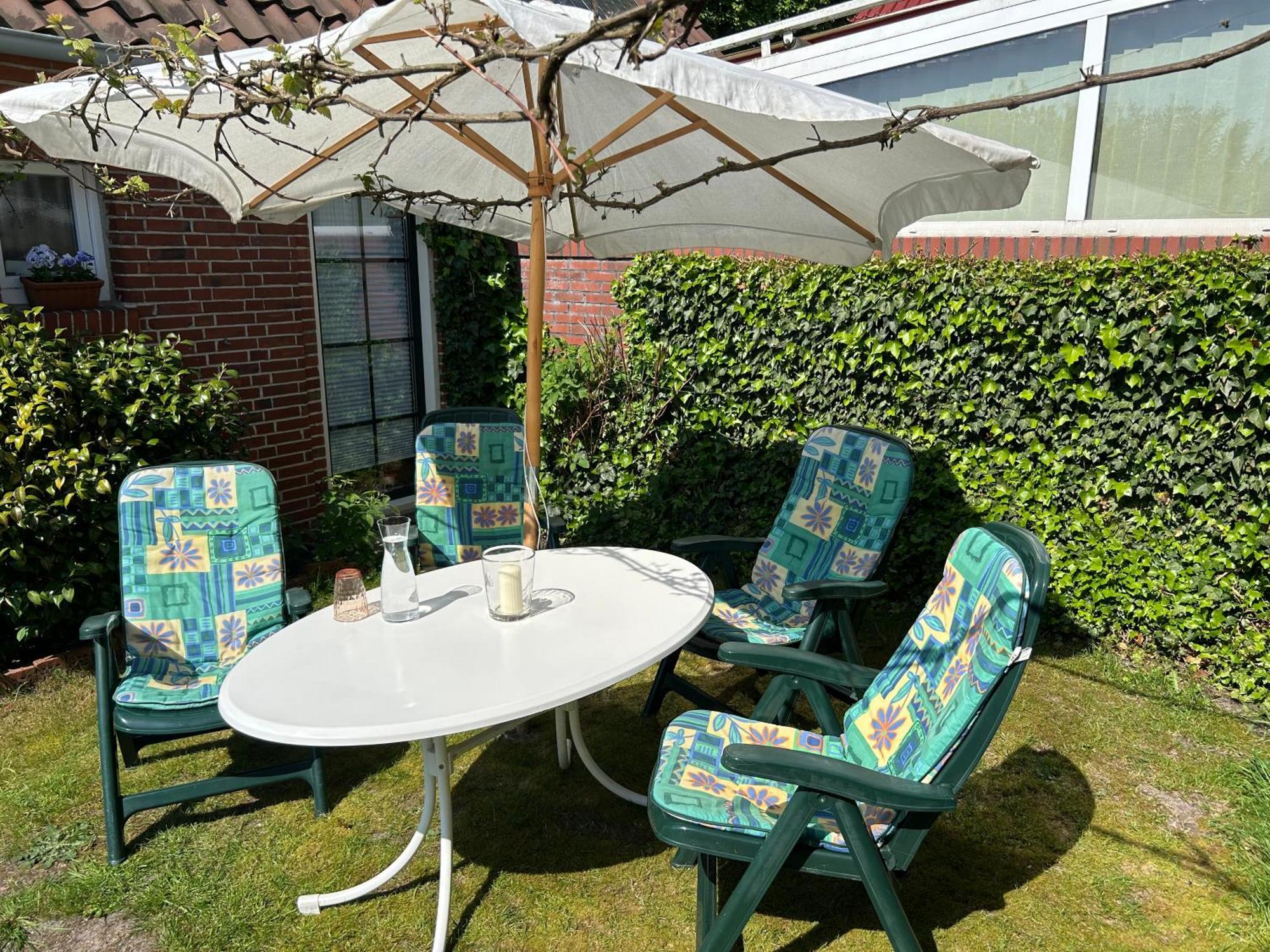 Ferienwohnung Haus Papenburg Garten Parkplatz Nordsee Exterior foto