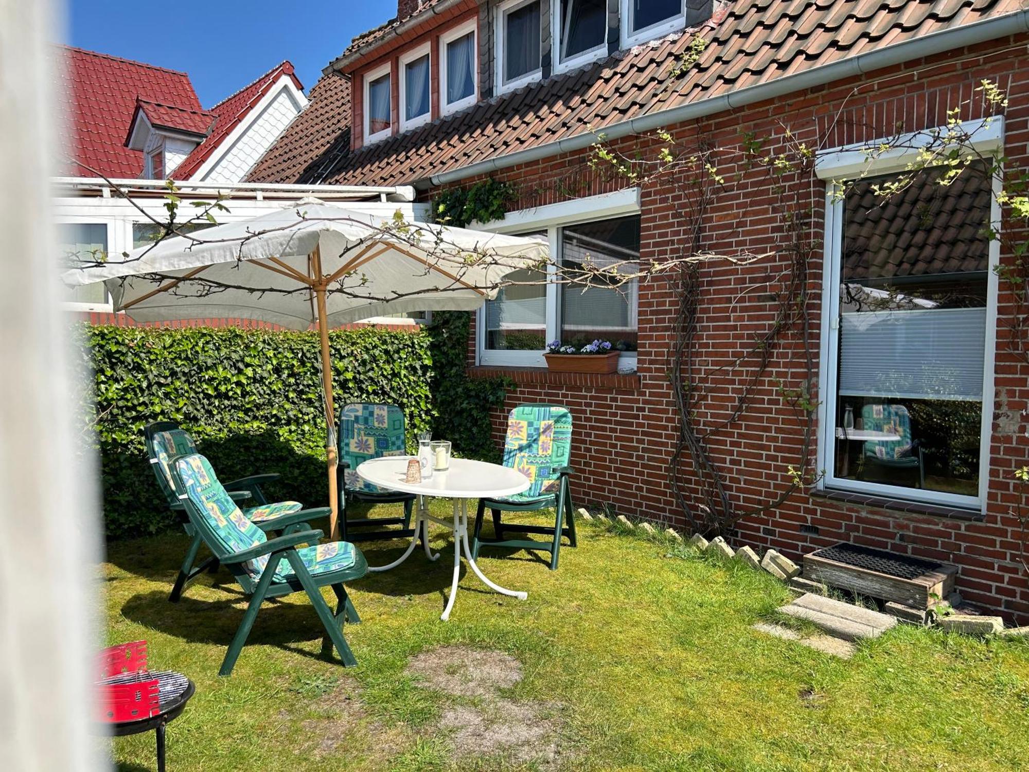 Ferienwohnung Haus Papenburg Garten Parkplatz Nordsee Exterior foto